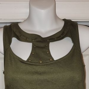 Olive green bodycon dress